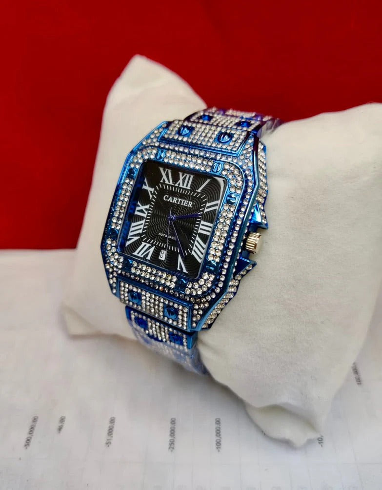 Cartier Stone Watch | Blue With Black Dial