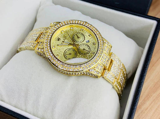 Rolex Ice Stone Full Golden