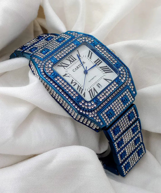 Cartier Stone Watch | Blue With White Dial