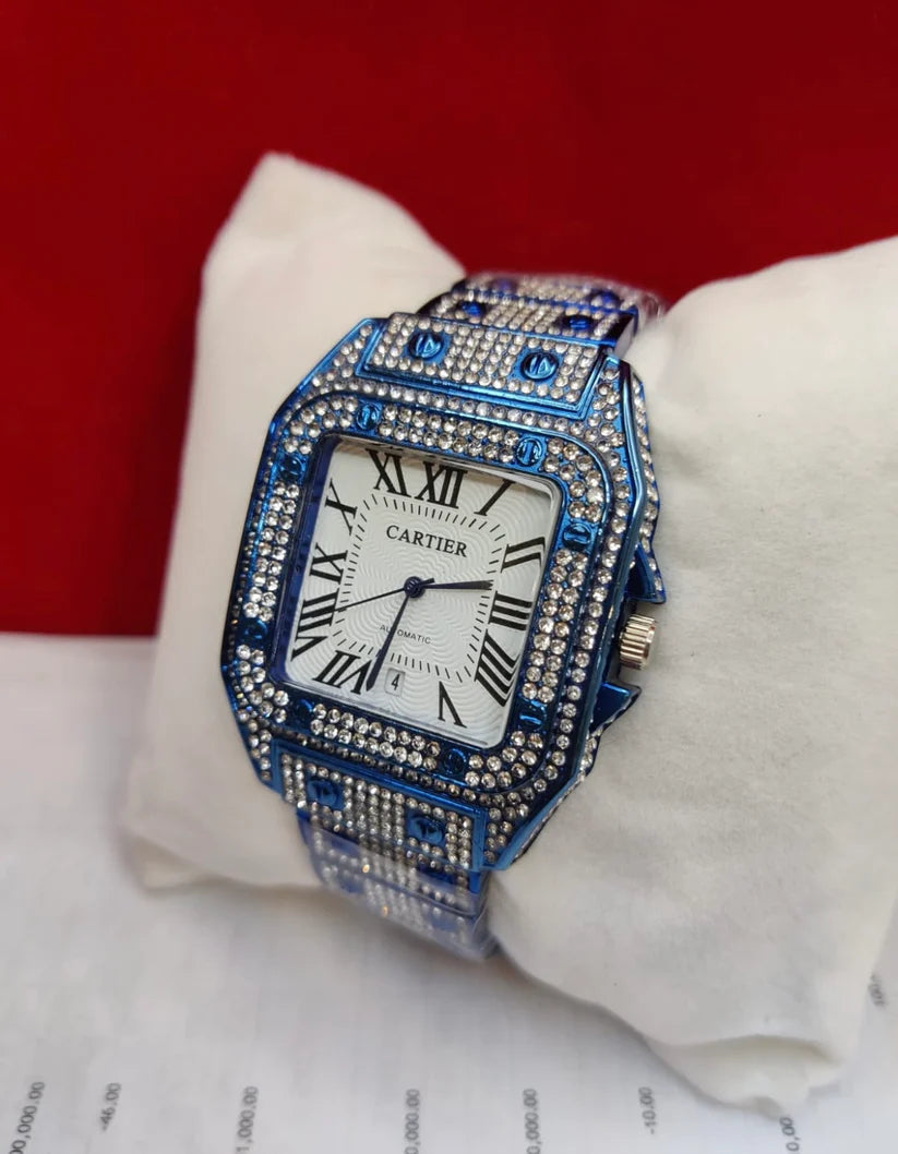 Cartier Stone Watch | Blue With White Dial